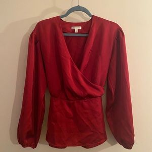 Red Wrap Top